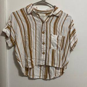 Cropped Button Up Shirt